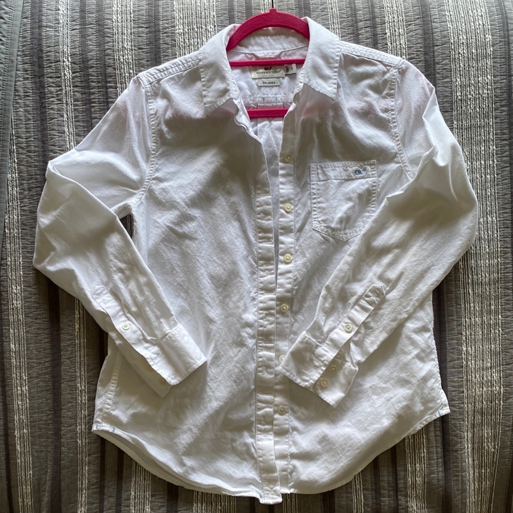 Vineyard Vines relaxed white shirt xs